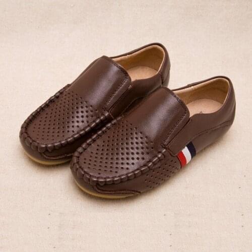 Children Casual Shoes Boys Summer Sneakers Kids Brand Genuine Leather Child Sports Shoes 2020 Low Cut Slip On Loafers Baby Shoes