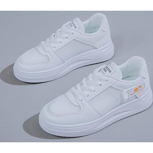 Shoes Summer Thin Womens 2021 New Womens Shoes Casual Mesh Surface Lightweight Front Lace-up Feet-Covering Sneakers
