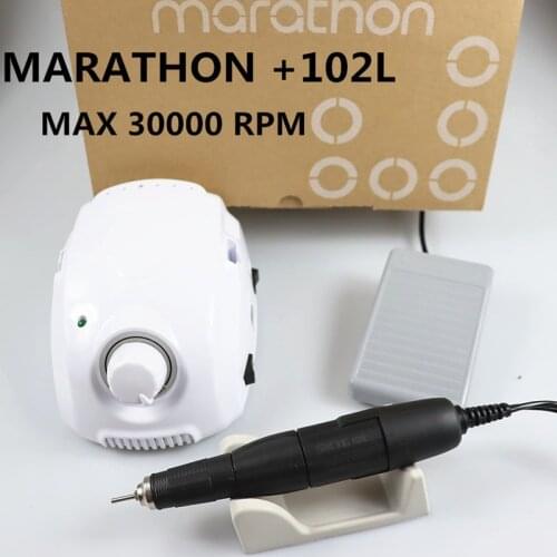 65w MARATHON 102 Nail Drill Manicure 30000RPM Handpiece Electric Manicure For Nail Drill Milling Cutter Nail Equipmentuipment
