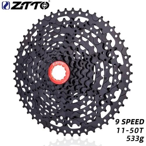 MTB 9 Speed 11-50T Full Black Cassette 9s Wide Ratio Bicycle Freewheel Mountain Bike Sprockets 9v K7 Compatible For SHIMANO HG