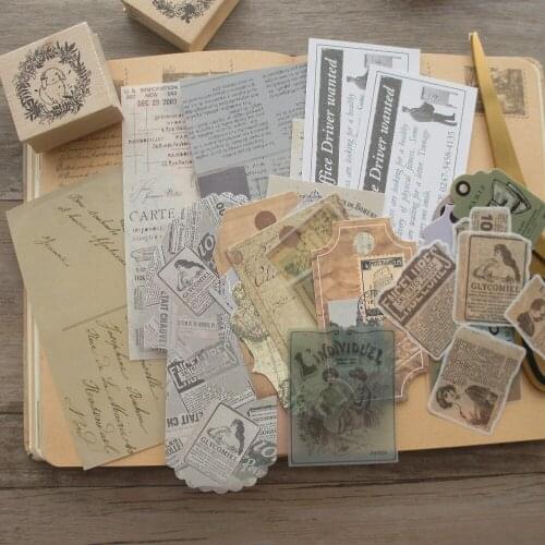 27pcs DIY Letters From Old Castle Design Paper Tag Sticker Set As Creative Craft Paper Background Scrapbooking DIY Use