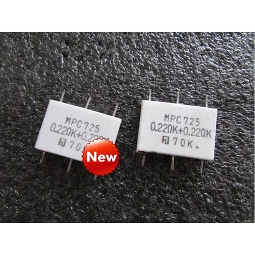 100%NEW original MPC725 5W 0.22R+0.22ΩK ceramic cement resistor