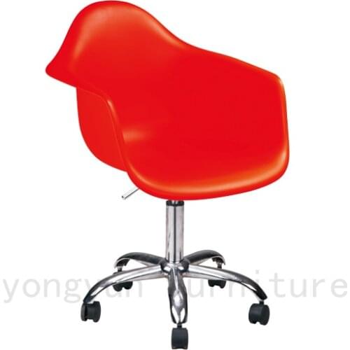 Minimalist Modern Design Plastic and Steel Swivel Office computer Chair with 5 Wheel fashion Lift chair Designer Leisure chair