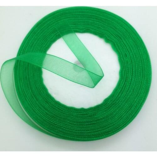 Wholesale 50 Yards 3/8" 10mm Green Organza Ribbon Bow Wedding Decoration Lace Crafts