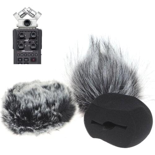 Foam Mic Wind Cover Furry Windscreen Muff for ZOOM H5 H6 Recorder Microphone