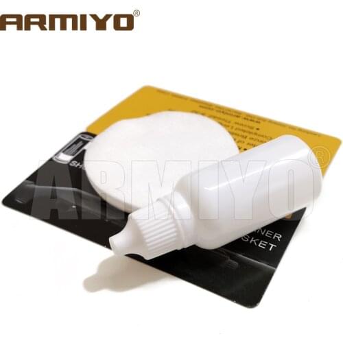 Armiyo 11Pcs/set 20ml Solvent Bottle 6cm Dia Cleaning Patch Rifle Pistol Oil Blotting Paper Cleaning Cotton Hunting Accessories
