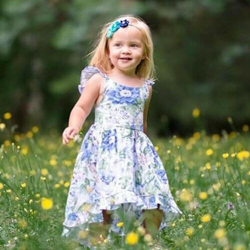 Summer Todder Kids Baby Girls Floral Princess Sleeveless Dress Sundress Holiday Sunsuit Clothes 6M-6Y