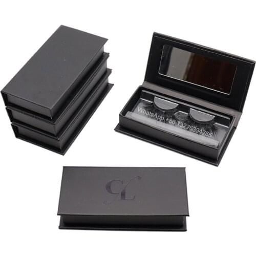 Make Your Own Brand Custom Lash Packaging With Your Logo Eyelash Box Luxury Private Label Custom 3D Mink Eyelash Black Box
