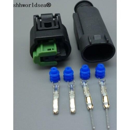 Shhworldsea 2 Pin Male Female Wire Connector Engine Coolant Temp Water Temperature Sensor Plug For BMW Buick 1-967644-1