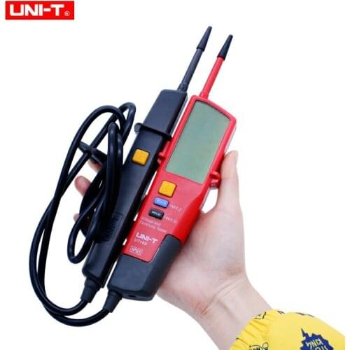 UNI-T UT18D Voltage And Continuity Tester Auto Range Volt Detectors Pen Date Hold/ LED/LCD Display Digital Multimeter