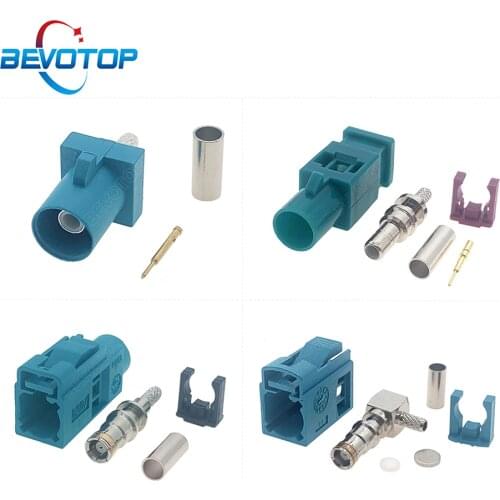 Universal Fakra Z Male / Female Jack Plug Connector Soldering RF Coaxial Wire Connectors for RG316 / RG174 Pigtail Cable