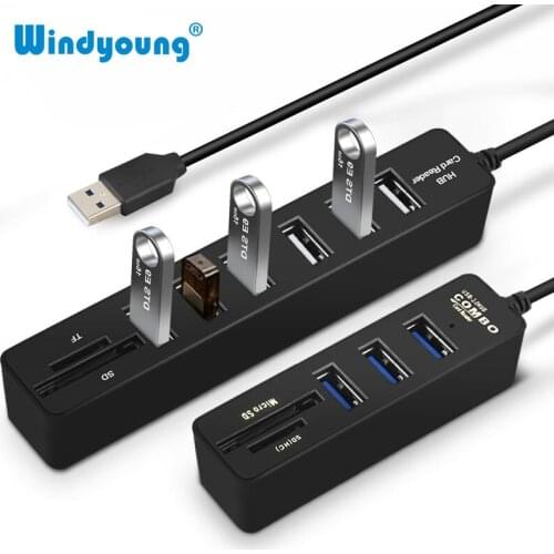 USB Hub 3.0 Multi USB 3.0 Hub USB Splitter High Speed 3 / 6 Ports Hab TF SD Card Reader All In One For PC Computer Accessories