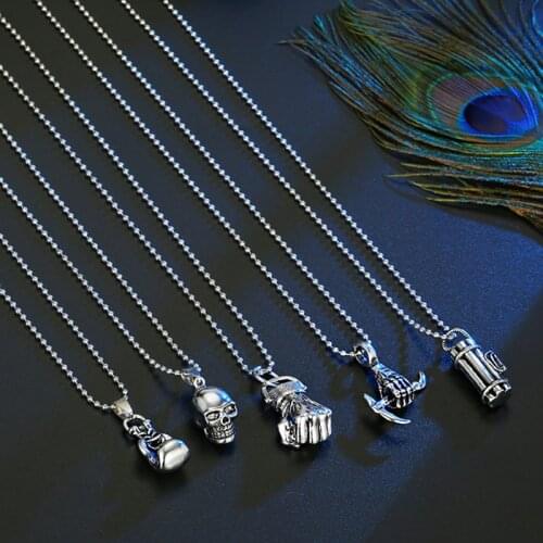 Bohemia Fist Shape Necklace For Women Men Punk Female Party Jewelry Statement Pendant Fashion Gothic Skull Hand Necklaces