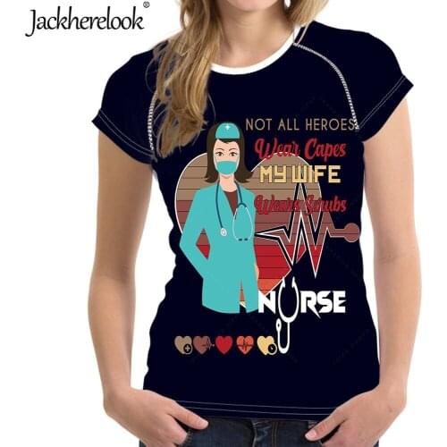 Jackherelook Nursing T Shirts Short Sleeved Black Medic Woman Tshirt Fashion Harajuku Tops Tee for Ladies Camisetas Dropshipping