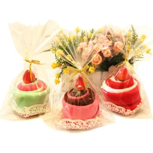 10 sets Face Hand Hair Towel 20x20cm Microfibre Towel Set Washclothes Quickly-Dry Cupcake Towel Wedding Christmas Valentine'Gift