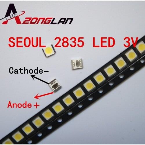 1000PCS Original SEOUL LED 2835 3528 1210 Light Beads Cool white High Power 1W 3V 100LM For LED LCD TV Backlight Application