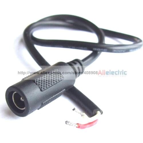 20 pcs 30cm 5.5mm x 2.1mm Female DC Cable Power Charger Soldering Iron DIY to CCTV Plug