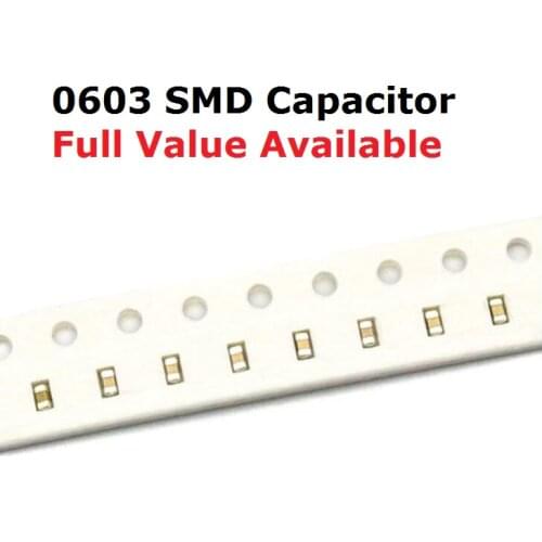 200PCS 0603 104/154/224/334/474/105/225/K/M/Z 100NF 150NF 220NF 330NF 1/2.2UF 470NF SMD capacitor 0.1/0.15/0.22/0.33/0.47UF 50V