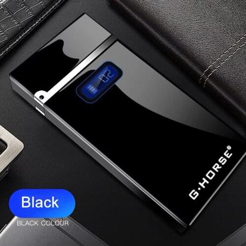 2020 USB Rechargeable Lighter With LED Power Display Windproof Arc Plasma Lighters Gadgets For Men USB Cigarette Lighter