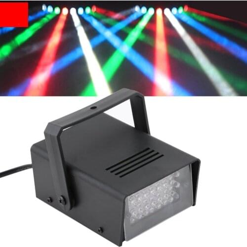Black Mini 24pcs LEDs Strobe Disco DJ Flash Lamp Stage Light Club Stage Lighting Effect Bulb Party Bar Decoration