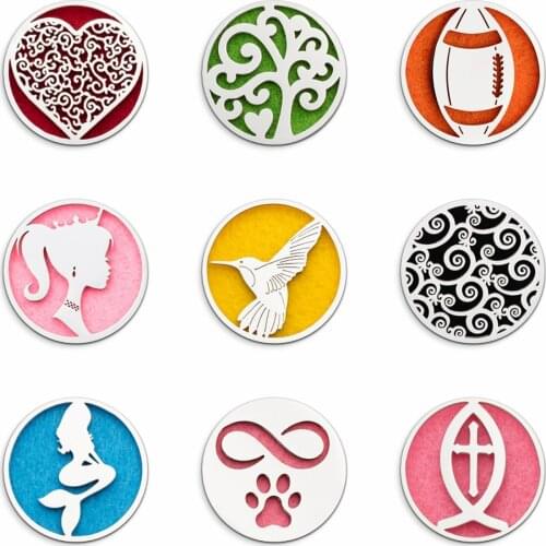 316L Stainless Steel Diffuser Necklace Pendant Plate Design For 25mm Diffuser Locket Bracelet DIY Women Jewelry Accessories Gift