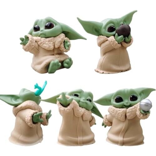 Baby Yoda Action Figure Toys 4-6cm Cute Yoda Baby Figure Action Toys Hot Movie Star Wars Yoda Figuras Kids Gifts