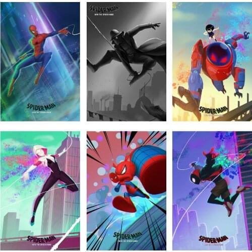 Spiderman Marvel Superhero Anime Movie Poster Decorative Painting Print Mural Printmaking Home Decor Childrens Room Bedroom
