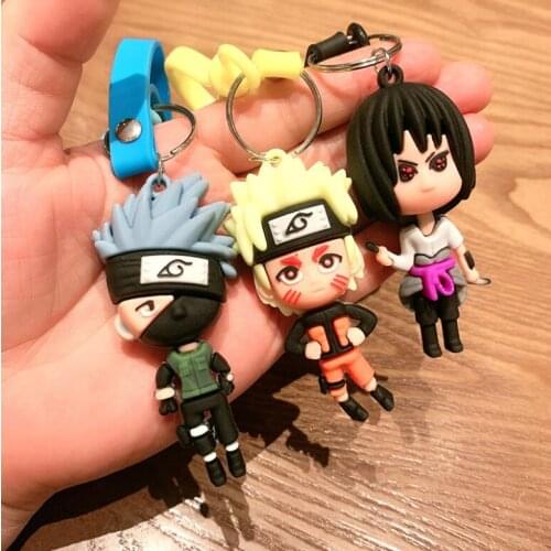 Cartoon 3D Doll Keychain Anime Silicone Lanyard Key Rings Acrylic Keyholder Props Bag Toys Key Buckles Accessories
