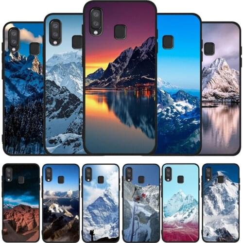 Himalayas black Soft phone Case For Samsung S20 S10 S9 S8 S7 edge Plus Lite For Note 8 9 10 A6 A7 A8 A9 2018