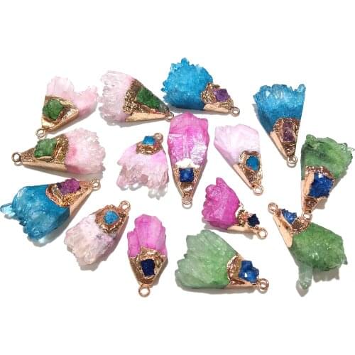 Natural Stone Pendants Irregular Crystal Pendants Fashion Jewelry DIY Necklace Accessories for Jewelry Making Supplies 43x22mm