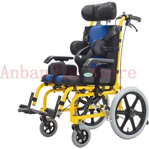Rehabilitation Therapy Supplies Foldable Cerebral Palsy Children Wheelchair Manual Wheelchair