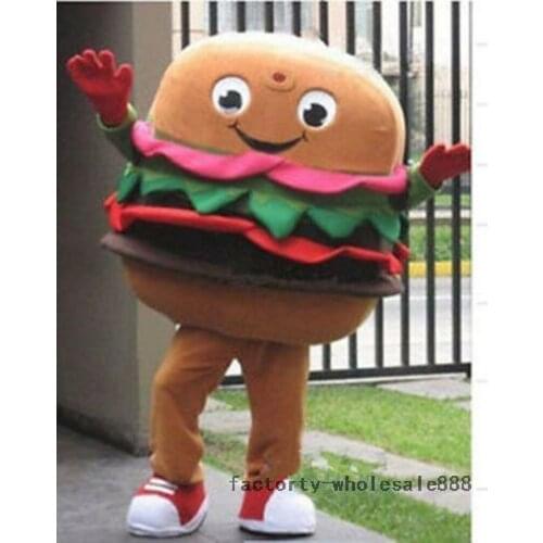 Advertising Hamburger Mascot Costume Food Dining Party Parade Cosplay Outfit Us Apparel Cartoon Character Birthday Clothes Gift