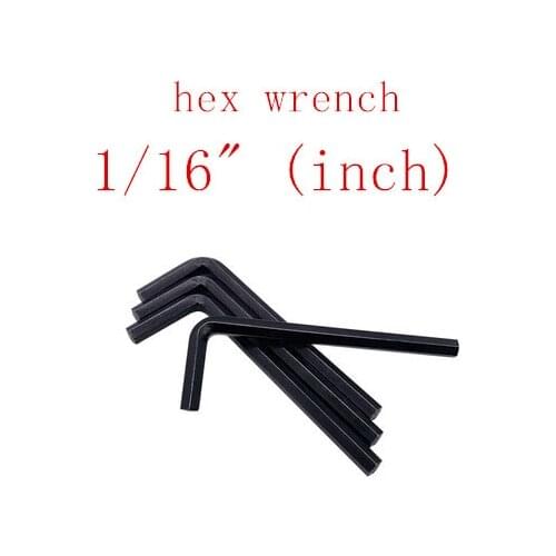 100pcs 1/16" steel with black hex allen key wrench spanner hand tool