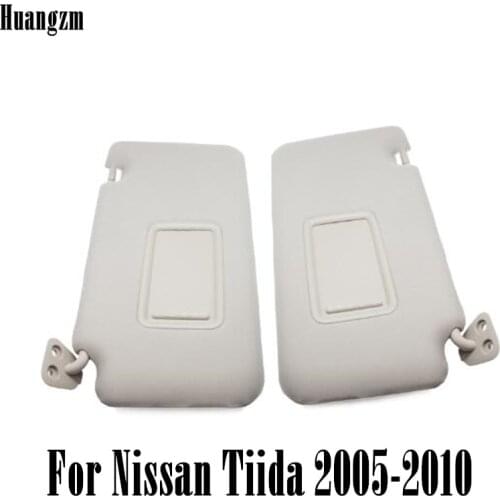 For Nissan Tiida 2005 2006 2007 2008 2009 2010 Interior Front Left / Right Sun Visor Panel Sunvisor with Makeup Mirror