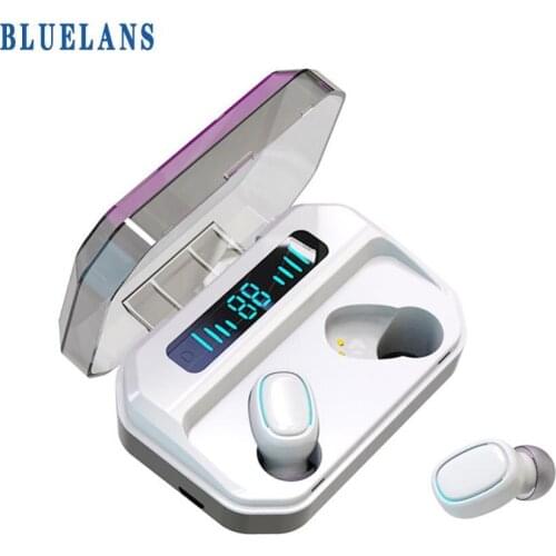 Stereo TWS F9 Wireless Headphones Sport Headsets Bluetooth Touch Mini Earbuds with Earphones 1800mAh Charging Case Power Bank