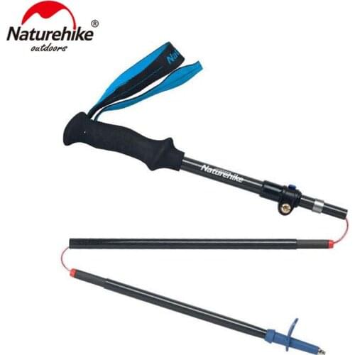 Naturehike Carbon Fiber Ultralight 5-sections Foldable Adjustable Trekking Poles Carbon Fiber Walking Hiking Sticks NH18D010-Z