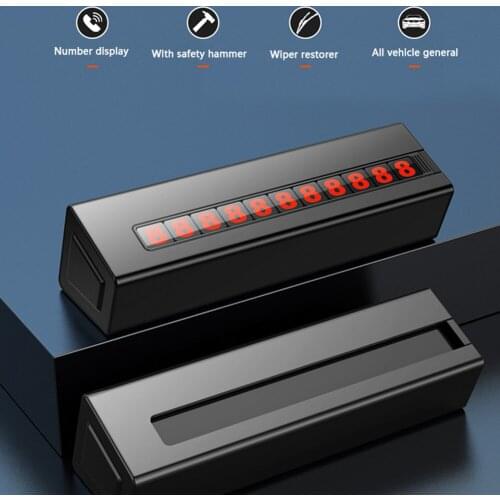 Luminous Car-styling Temporary Parking License Card Stickers Telephone Number Park Stop Sign Plate Automobile Accessories