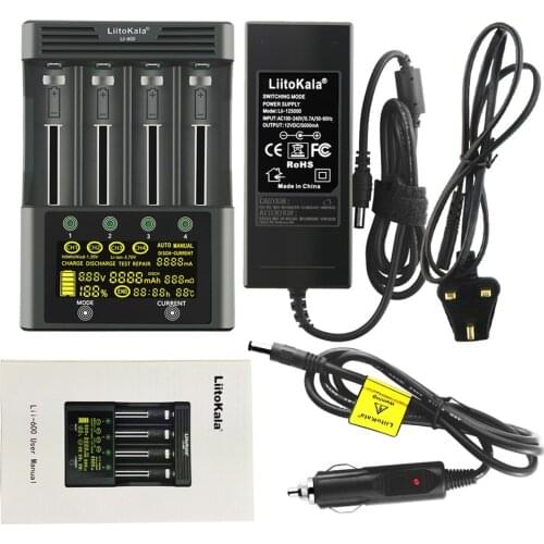 US/EU/UK Plug Lii-600/Lii-S8 Battery Charger For Li-ion 3.7V and NiMH 1.2V battery Suitable for 18650 26650 21700 26700 AA AAA