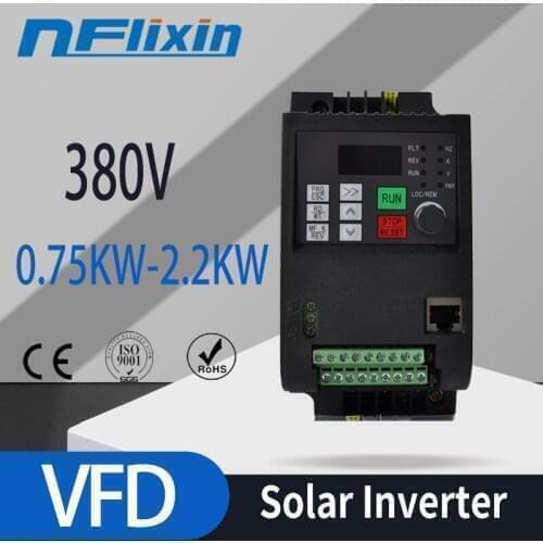 1.5kw 2.2kw Solar variable speed drive 380v three phase frequency inverter vfd