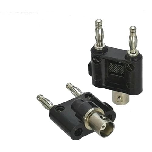 1Pcs Adapter BNC Female jack to Dual Banana Male plug RF connector Coaxial Test converter