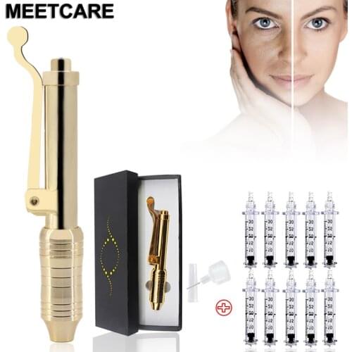 24K Gold Hyaluron Pen for Anti Wrinkle Lip Lifting Hyaluronic Acid Pen Needle Free Lip Injector Meso Gun For Lip Fille Ampoule