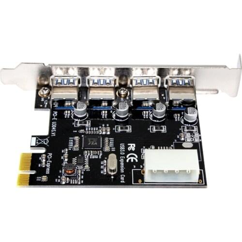 4 Port USB 3.0 PCI-e Expansion Card PCI Express PCIe USB 3.0 Hub Adapter 4-port USB3.0 Controller USB3.0 PCI e PCIe Express 1x