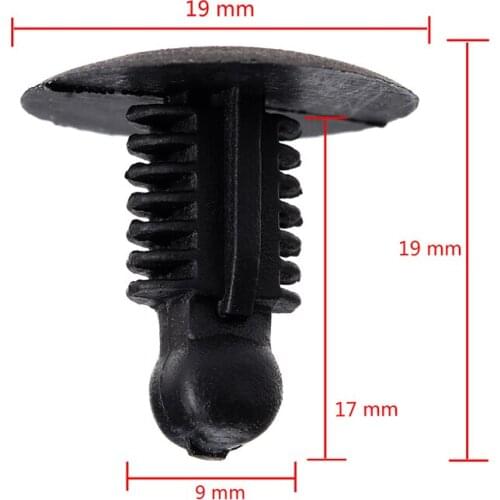 50Pcs Auto Bumper Fasteners Plastic Rivet Clips For 9mmx7mm Hole Retainer Push Engine Cover Fender Car Door Trim Panel Clips