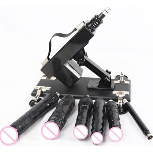 Basic Style Sex-Machine Masturbator for Men and Women With 7 Nozzles Dildos , Love Retractable Machine Vibrator Sex Toy