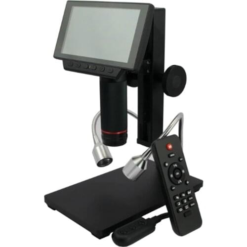 1-560x HDMI USB Digital Microscope 5" HD Electronic Video Microscopio Mobile Phone Repair Solder High Object Distance Magnifier