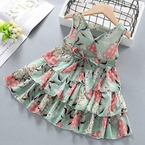 Baby Girls Dress New Summer Kids Girl Princess Dresses Floral Sweet Dress Lovely Casual Costume Children Clothing 2 to 6 Years