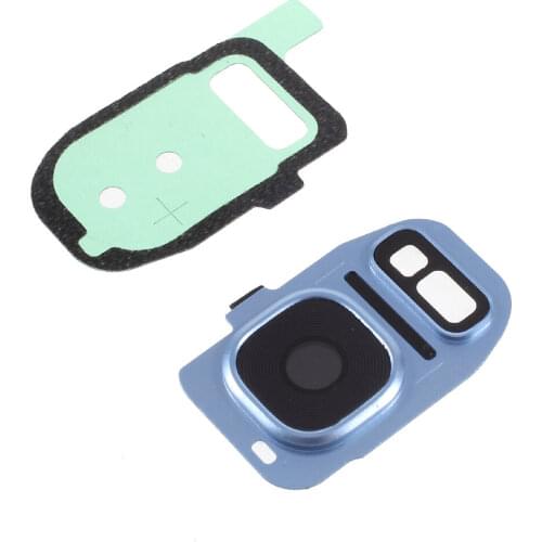 For Samsung Galaxy S7 SM-G930/S7 edge SM-G935 Silver/Black/Blue/Champagne/Rose Gold Color Back Rear Camera Lens With Flash Frame