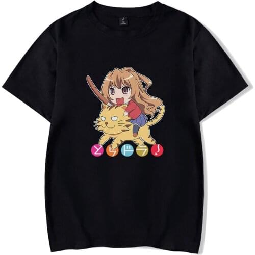 Toradora Aisaka Taiga Print Spring Summer Holiday Street Graffiti Style Men/Women Casual T-shirt Streetwear Casual Style