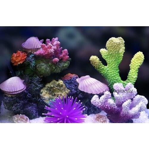 Fish tank simulation coral landscaping Aquarium decorative water feature package combination