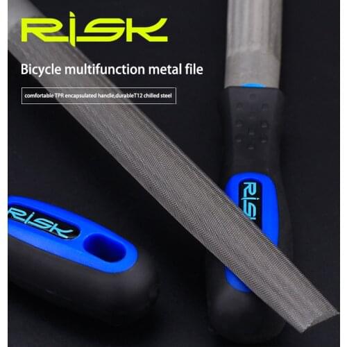 RISK Mountain Bike Repair Tool Metal Grinding Front Fork Pipe Cutter Trimming Deburring Steel File Bicycle Polishing Files T12